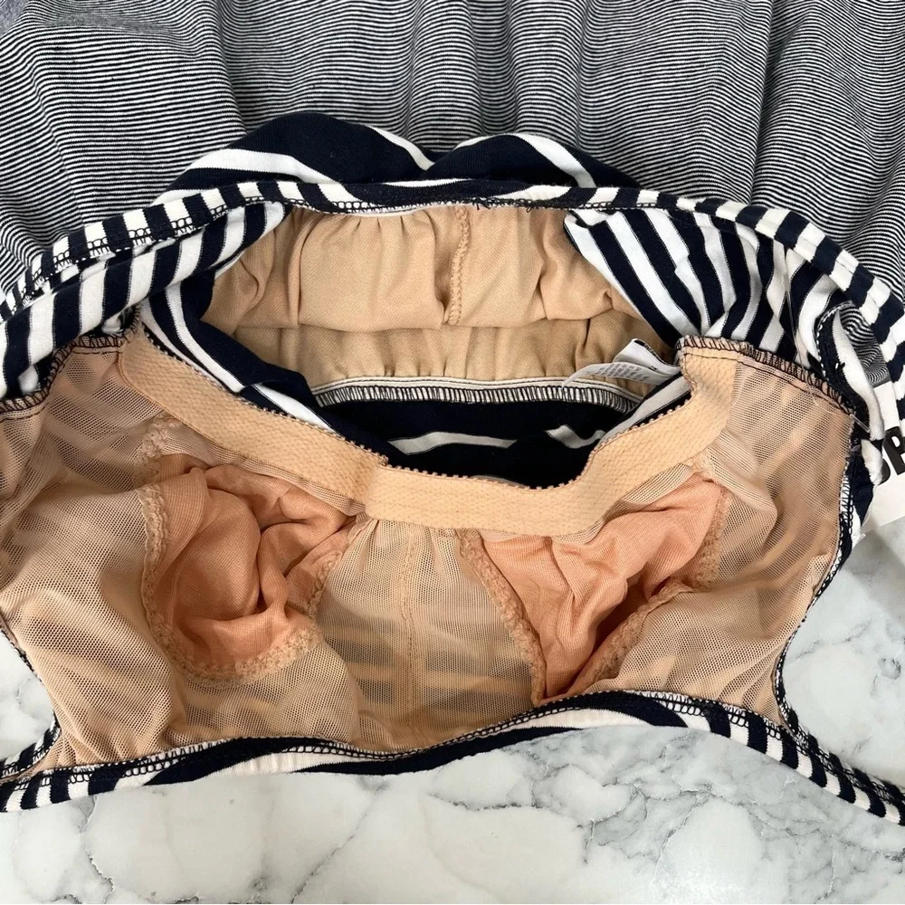 Vintage Sporting Life by Catalina Nautical Stripes One Piece Shorts Swimsuit 10